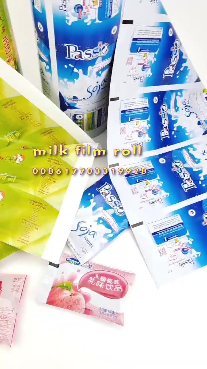 Fresh Milk Bag Uht Milk Packaging Material Plastic Sachet Film Roll