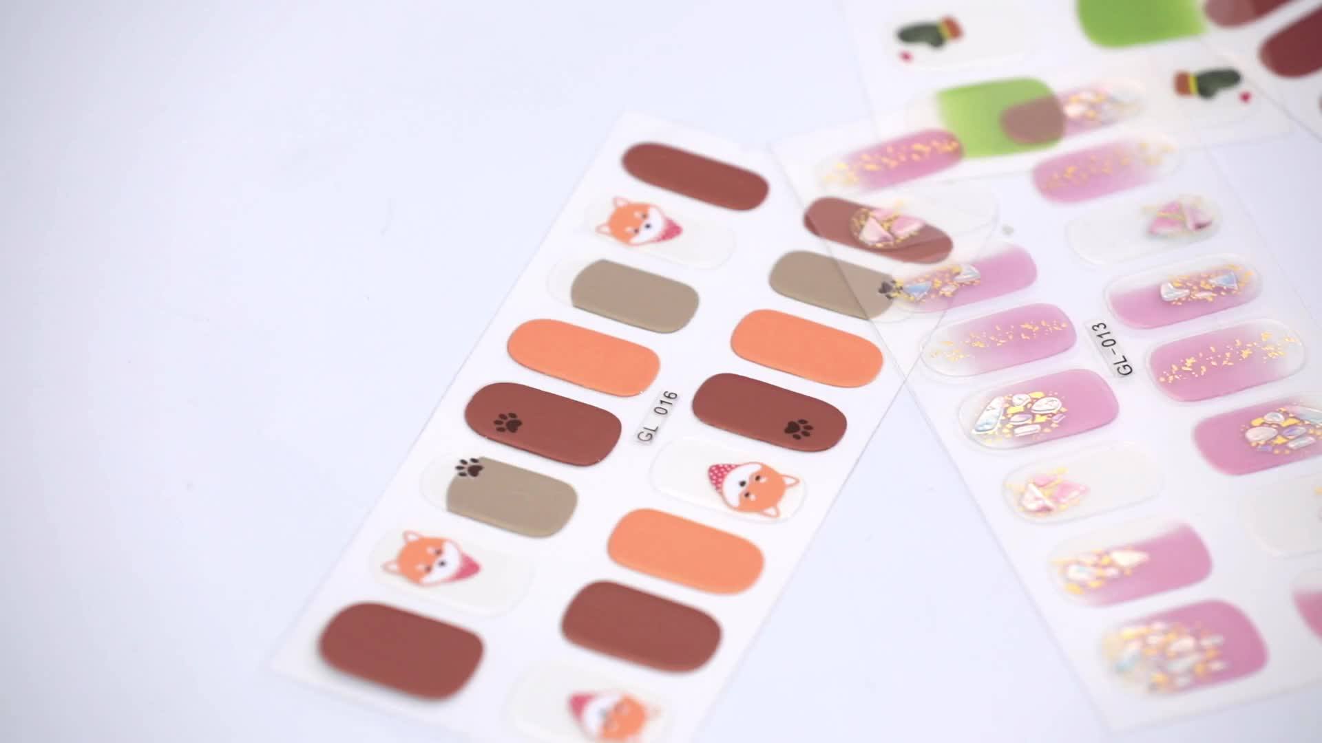 Artificial Fingernails 3d Decals Nontoxic Nail Polish Strips Nail