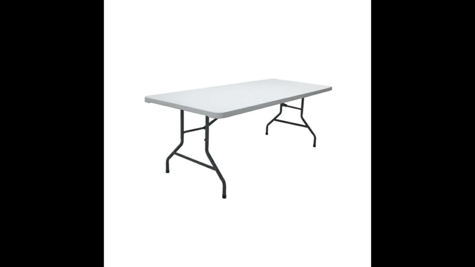 Easy To Store Heavy Duty 200cm Plastic Portable Folding Buffet Table