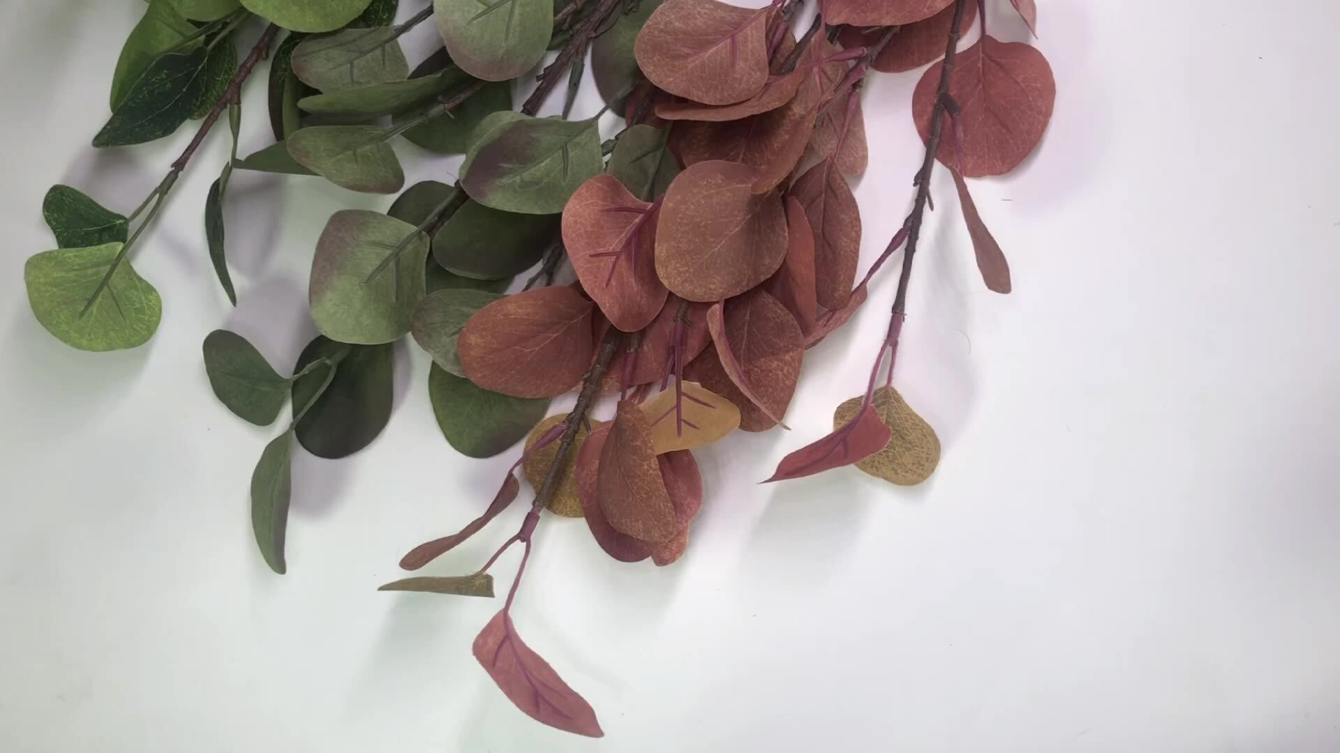Fc7009 Artificial Silk Eucalyptus Leaves For Wedding Or Home Decoration