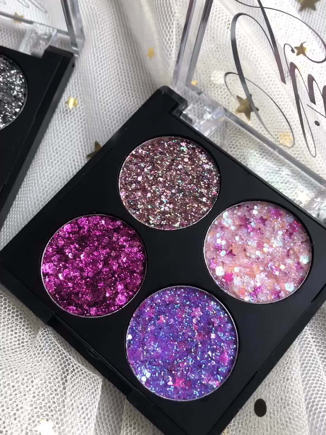 2019 New Beauty Glazed Eyeshadow Palette 4 Color Cosmetic Eyeshadow