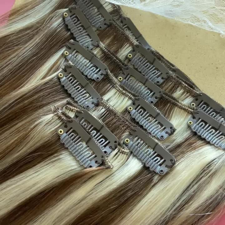 100 Human Hair Extension Clip In Remy Seamless Hair Clip Ins