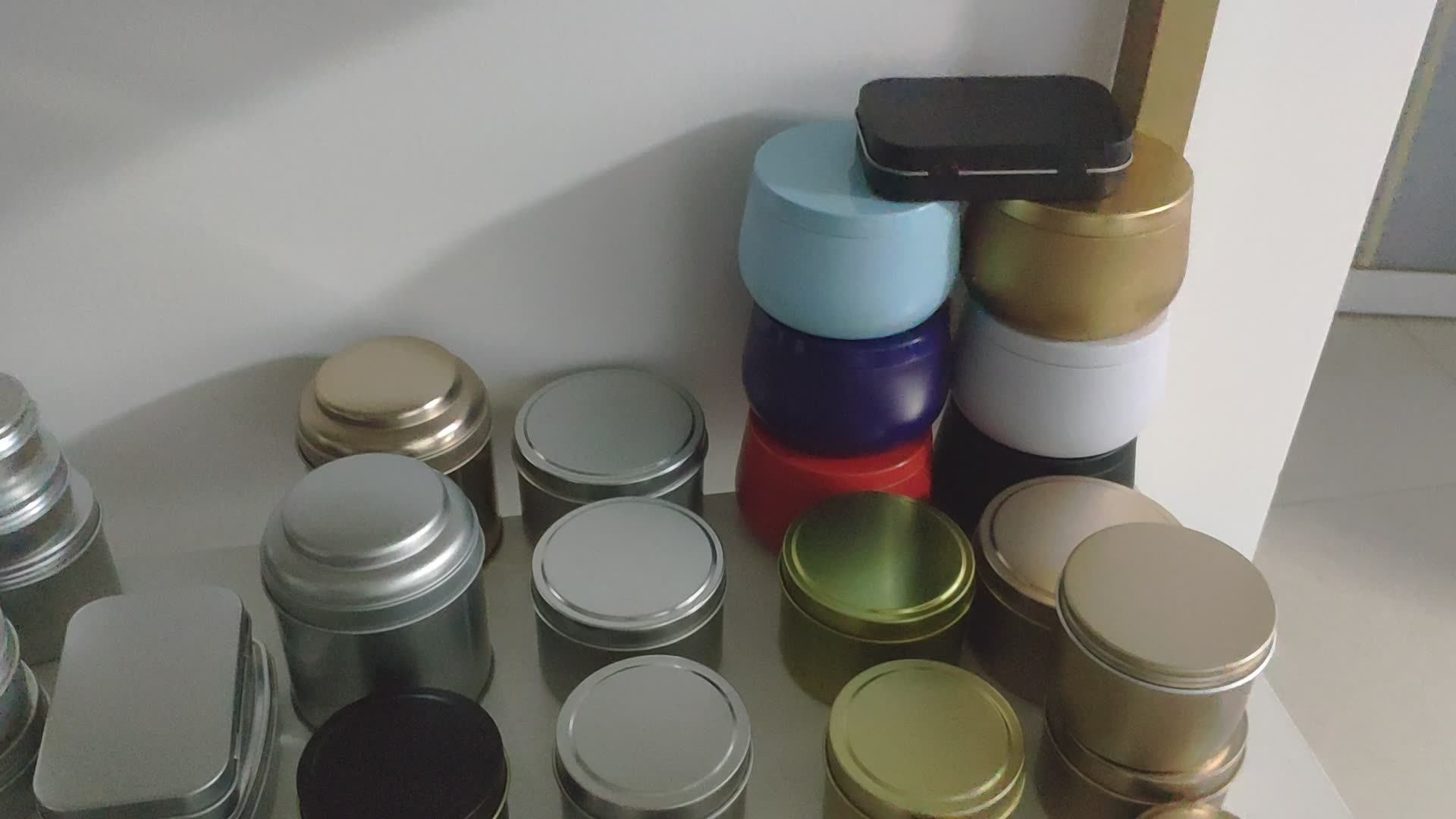 Wholesale 2oz 4oz 8oz Rose Gold Tins Round Decorative Gift Empty Tin