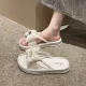 Summer Slippers Women's Thick Sole Outer Wear 2024 New Style Flat-bottomed Small Chanel-style Non-slip Beach Shoes Women's Sandals and Slippers