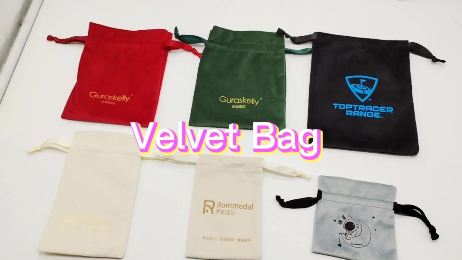 Wholesale Pink Velvet Pouch Drawstring Velvet Perfume Storage Bag