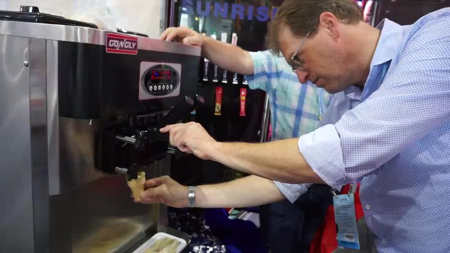 Commercial Ice Cream Machine Intelligent Automatic High Output Cone