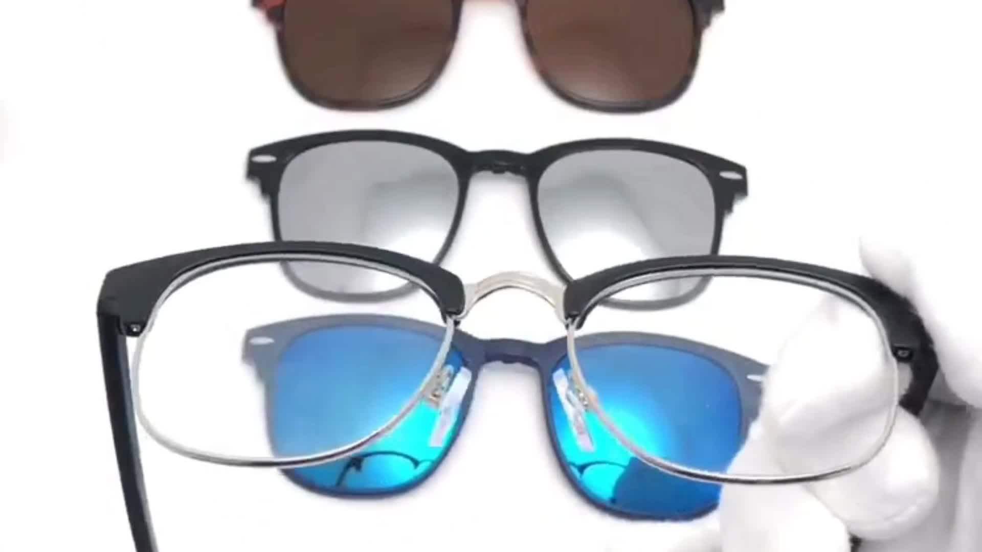 2201a Superhot Eyewear 5 In 1 Polarized Sunglasses Interchangeable Clip On