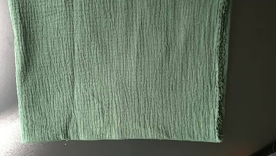 100 Cotton Double Crinkle Gauze Fabric For Garment Eco Friendly Poplin
