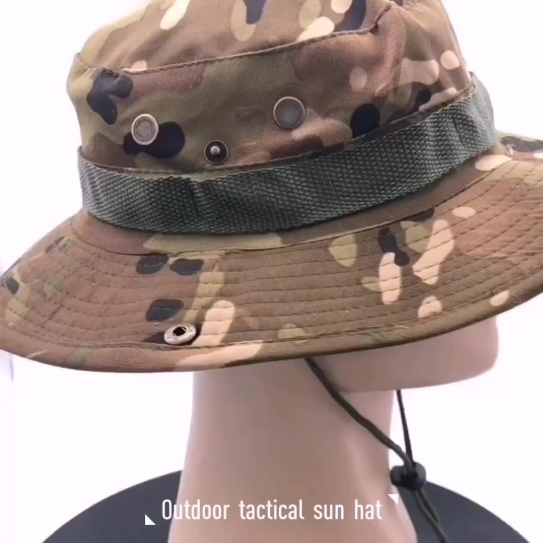 Multicamo Wide Brim Boonie Hat Tactical Boonie Hats For Men Women