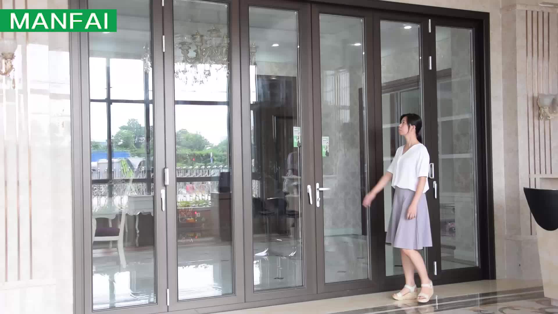 High Quality Adjustable Exterior Glass Folding Door - Buy Aluminium
