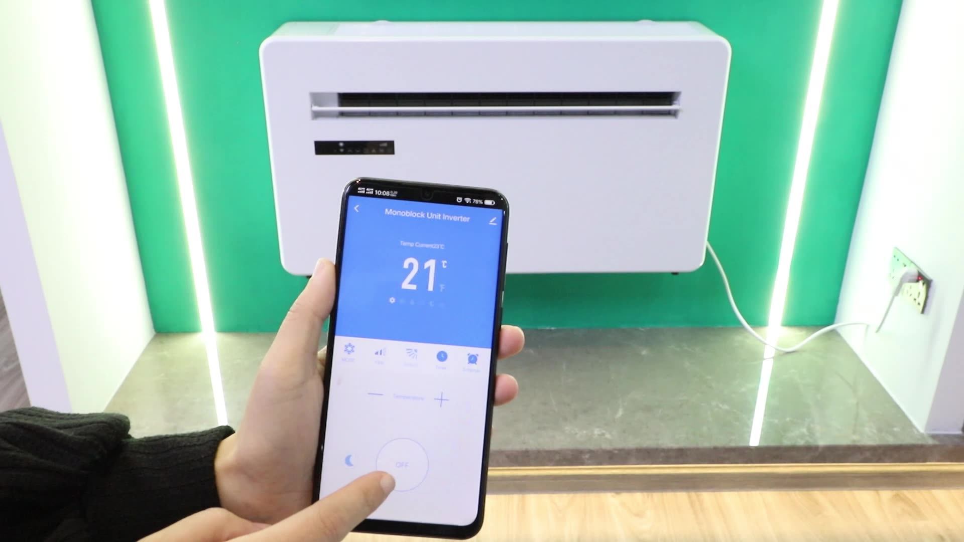 R290 Air Conditioner Wall Mounted Monoblock Air Conditioner With Led