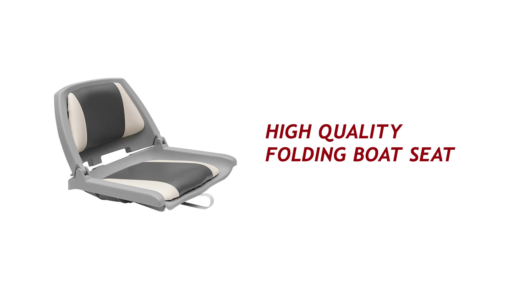 Foldable Low Back Boat Seat For Fishing And Boating Removable Front