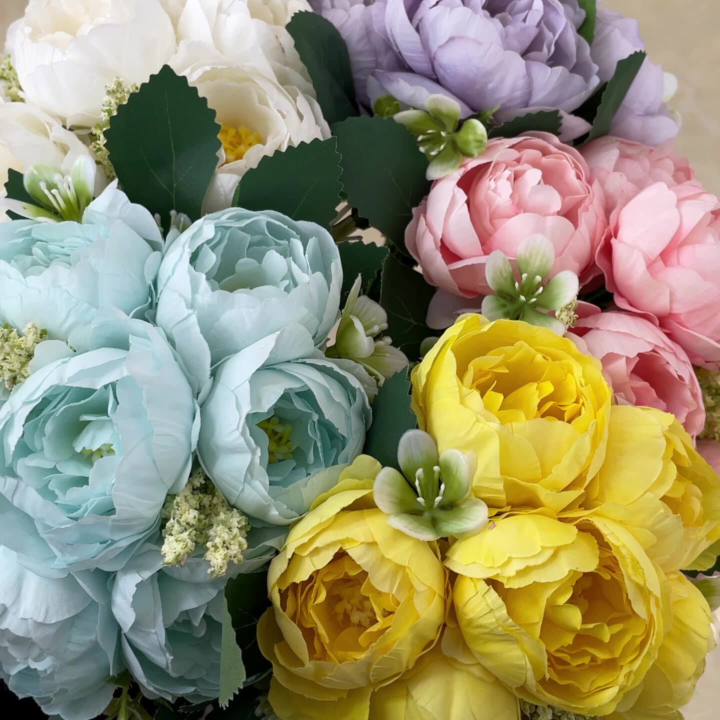 Wholesale 7 Heads Peonies Aritificial Flower Bunch For Home And Wedding