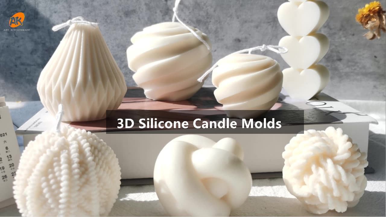 Ak Leaves Silicone Candle Mold For Home Decoration Leaf 3d Cake