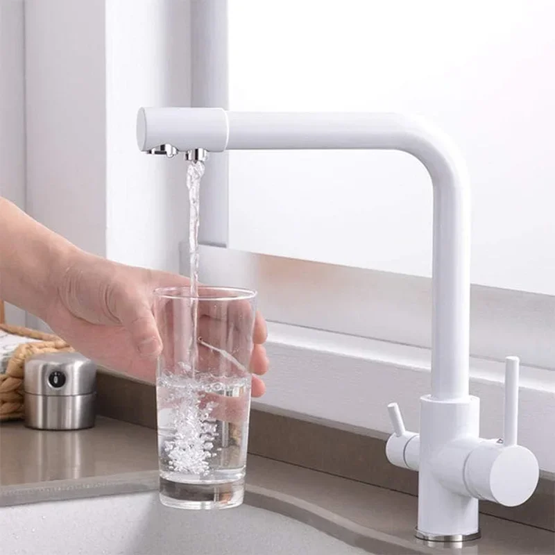 all-bronze three-in-one water faucet Sanwater kitchen kitchen pure water direct drinking cold and cold water purifier water faucet