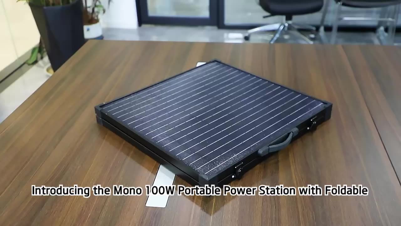 Portable 100w Camping Power Station With Foldable Solar Panels Outdoor