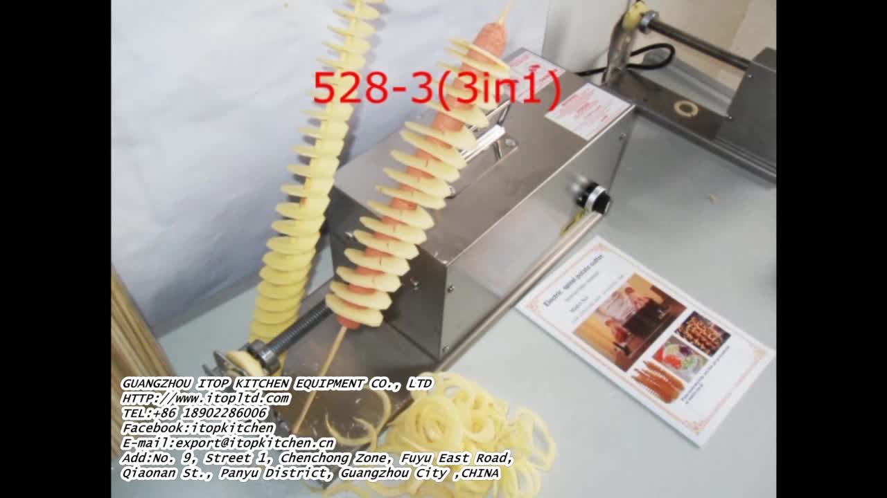 Electric Spiral Potato Cutter Potato Chips Fryer Machine/tornado Potato