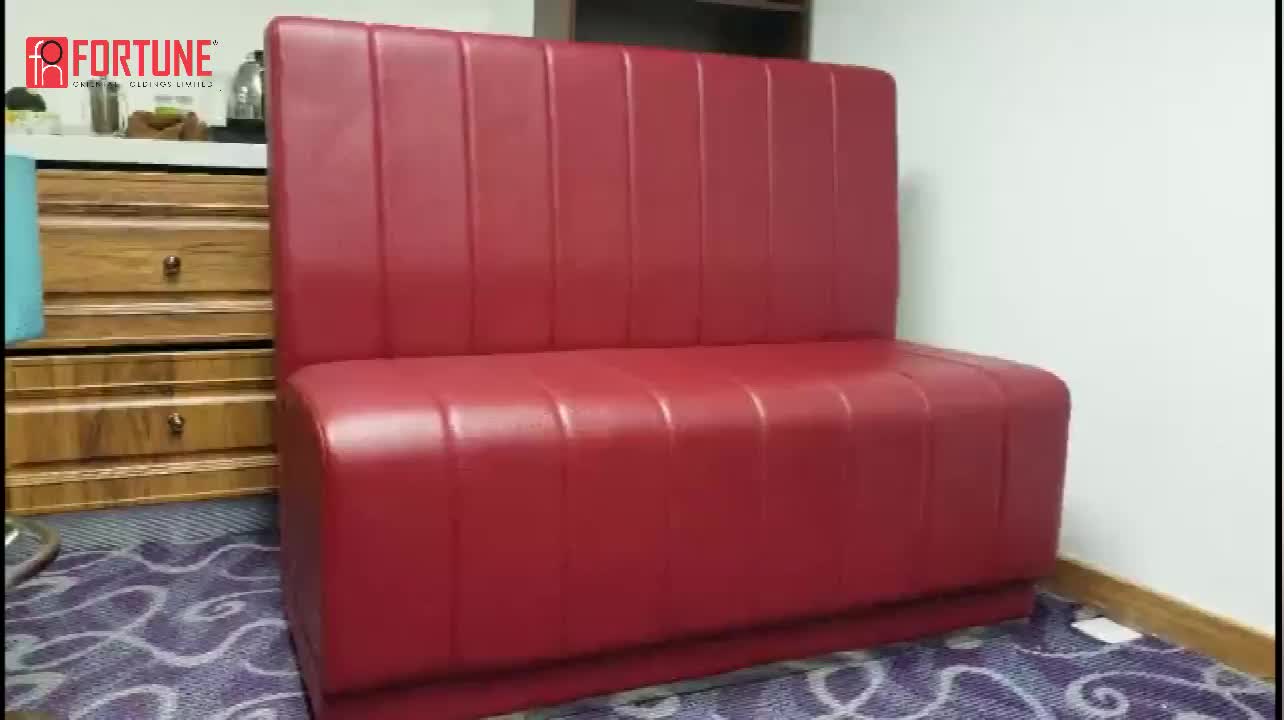 red leather booth