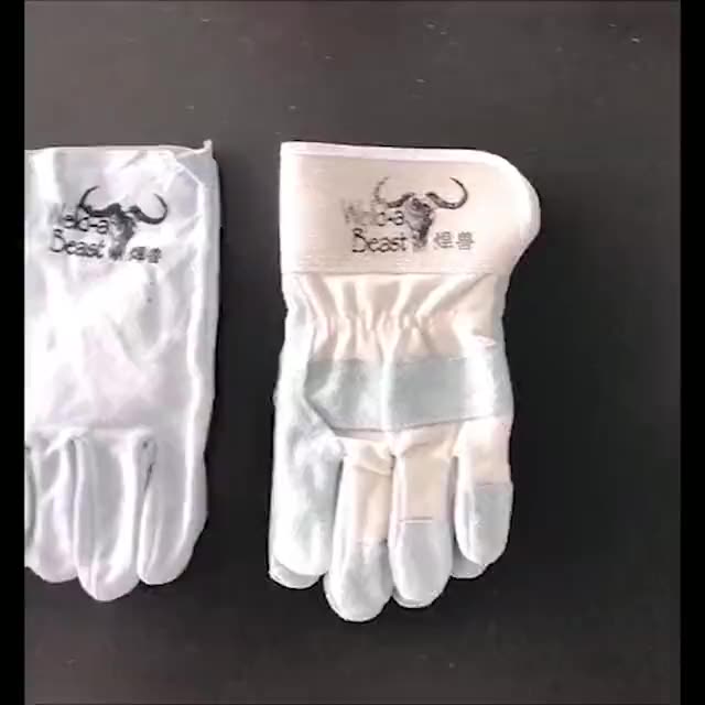 bao tay hàn điện 10 đôi găng tay hàn thú da bò găng tay thợ hàn điện dài hàn chịu nhiệt độ cao mềm chống bỏng dày cộng với bảo hiểm lao động ủy thác bao tay da hàn găng tay thợ hàn 