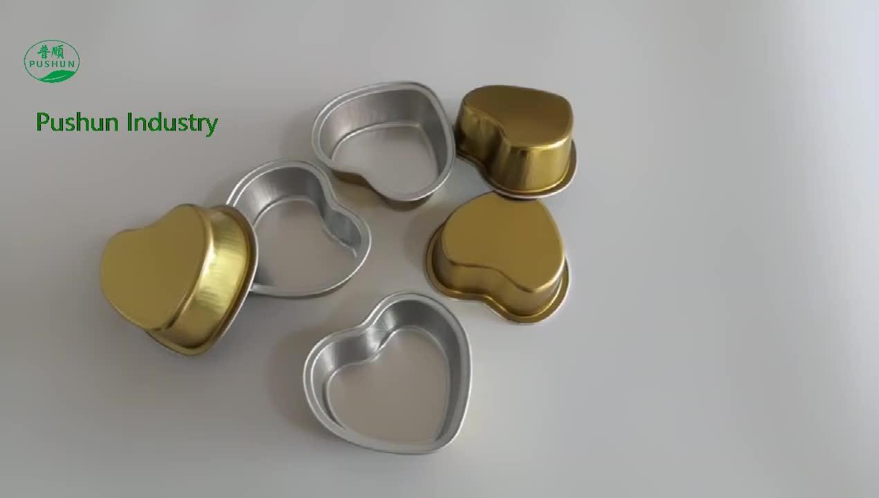 Wholesale Heart Shape Kitchen Aluminum Foil Cake Baking Tray 100ml Foil