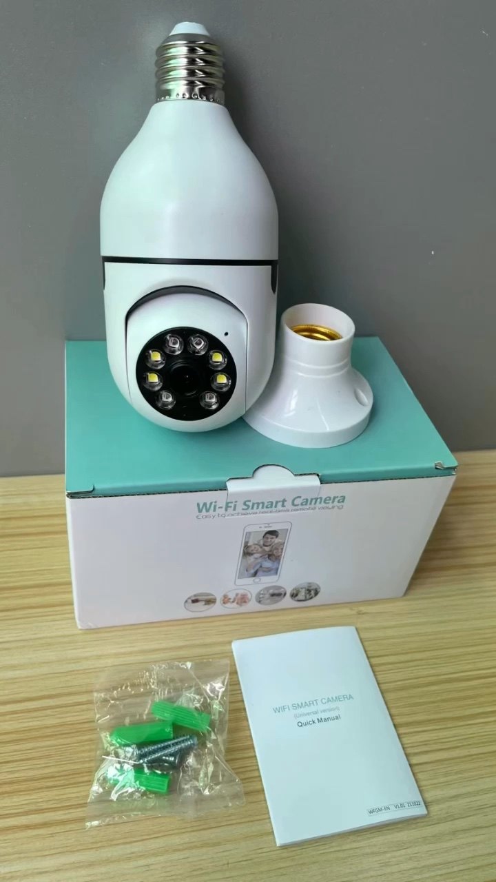 Icsee 2mp 4mp Wifi Ptz E27 360 Degree Smart Cctv Wireless Camera Home