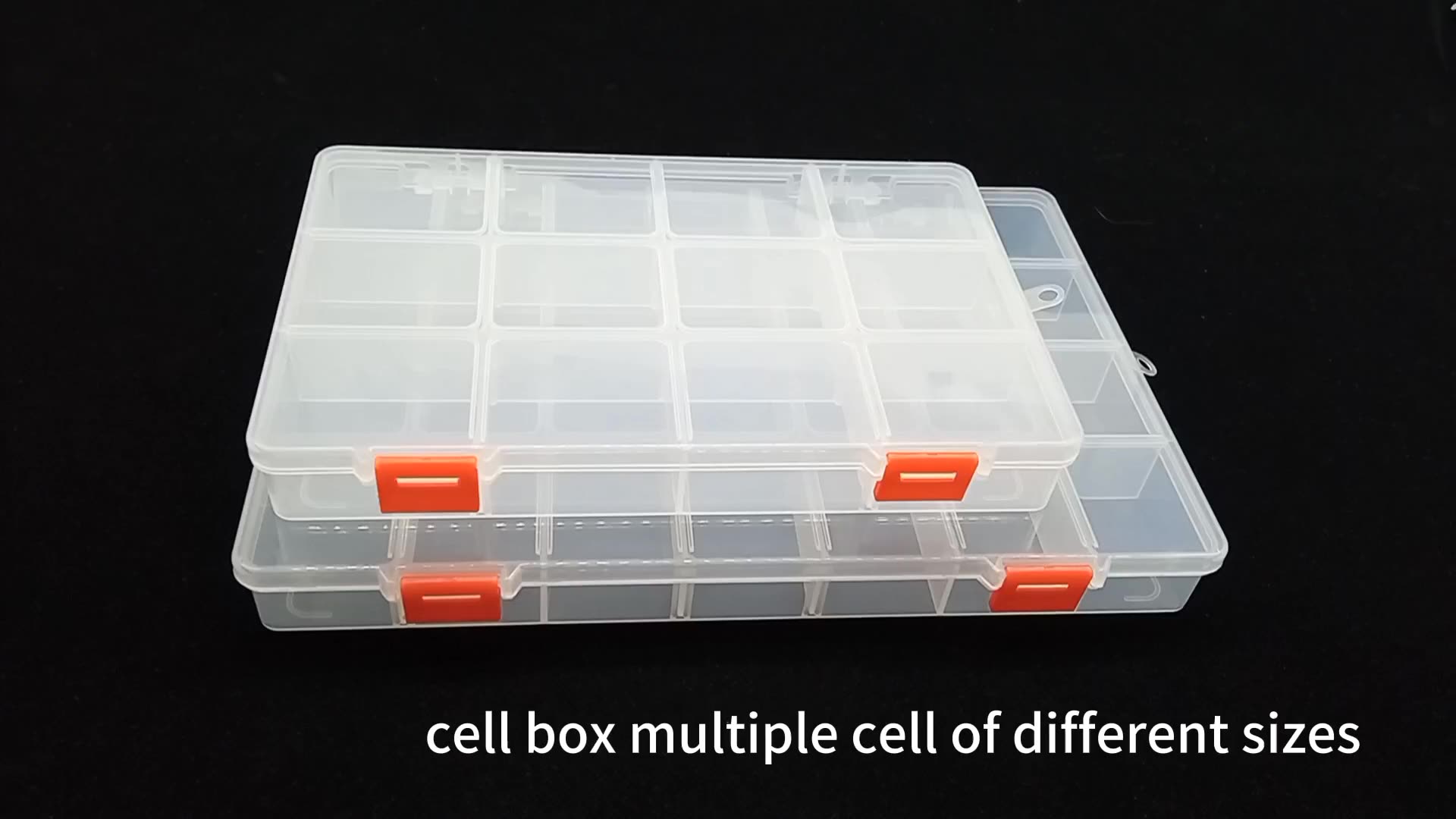 Plastic Adjustable Compartments Storage Container With Removable