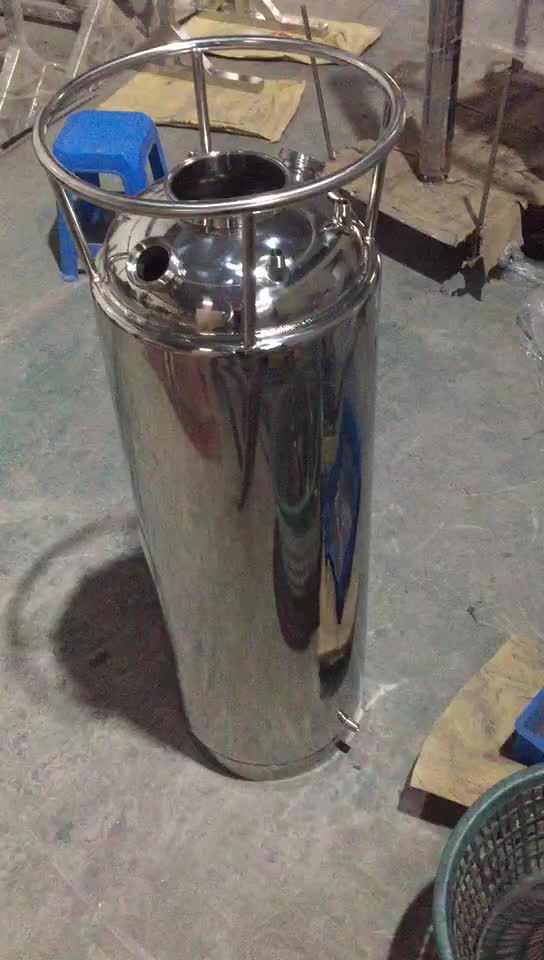 Ss304 50lb 10" X 20" Jacketed Recovery Triclamp Tank With Dip Tube