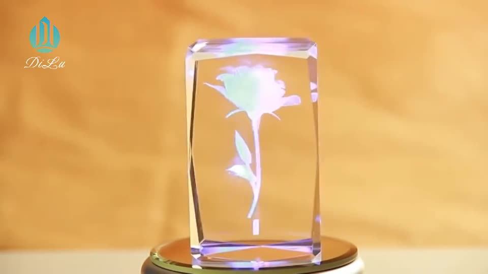 Wholesale 50x50x80mm Blank 3d Laser Engraved Crystal Cube / Crystal