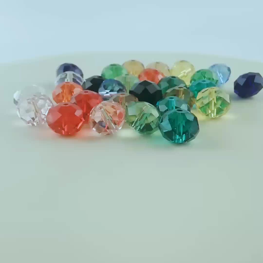 New 2mm12mm Color Faceted Rondelle Gemstone Beads For Jewelry Making