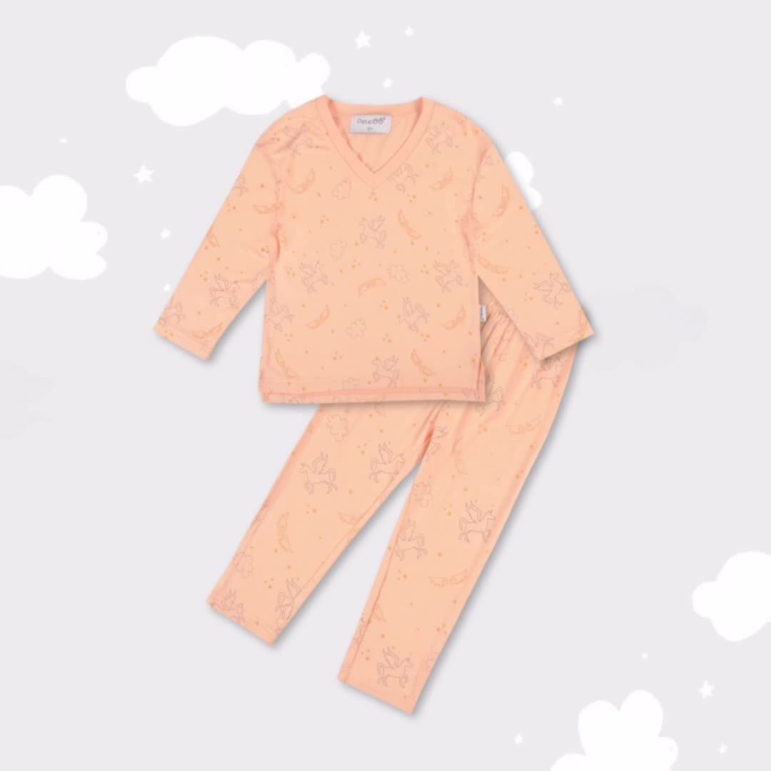 Children Bamboo Pajama Set Wholesale Cute Bamboo Sleepwear Kids Custom