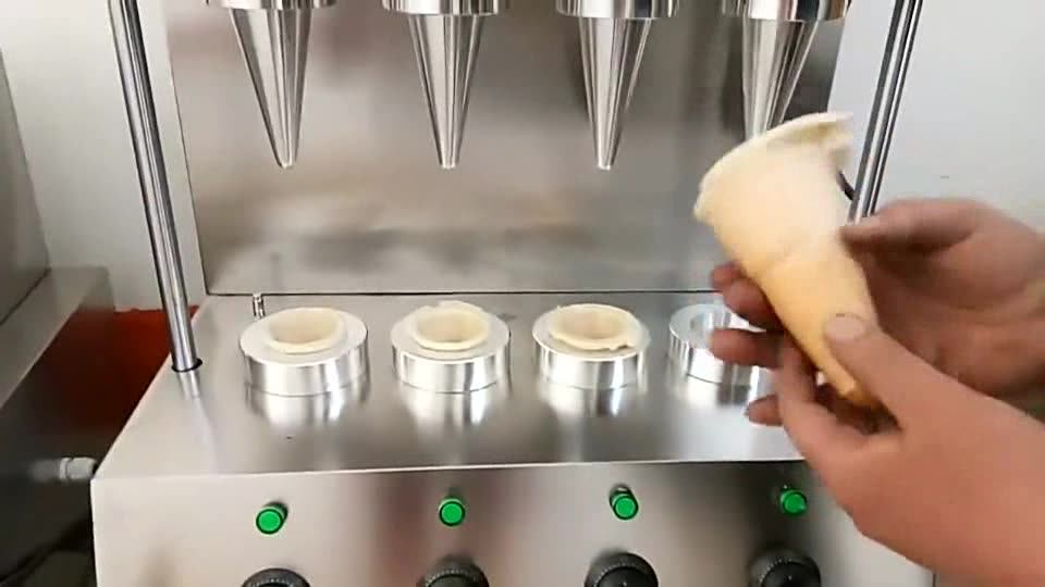 Low Price Industrial Ice Cream Cone Pizza Cone Waffle Cup Maker Making