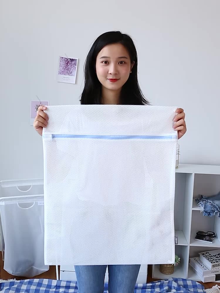 Wholesale Oem 25*30cm No Fluorescent Thickened Polyester Mesh Wash