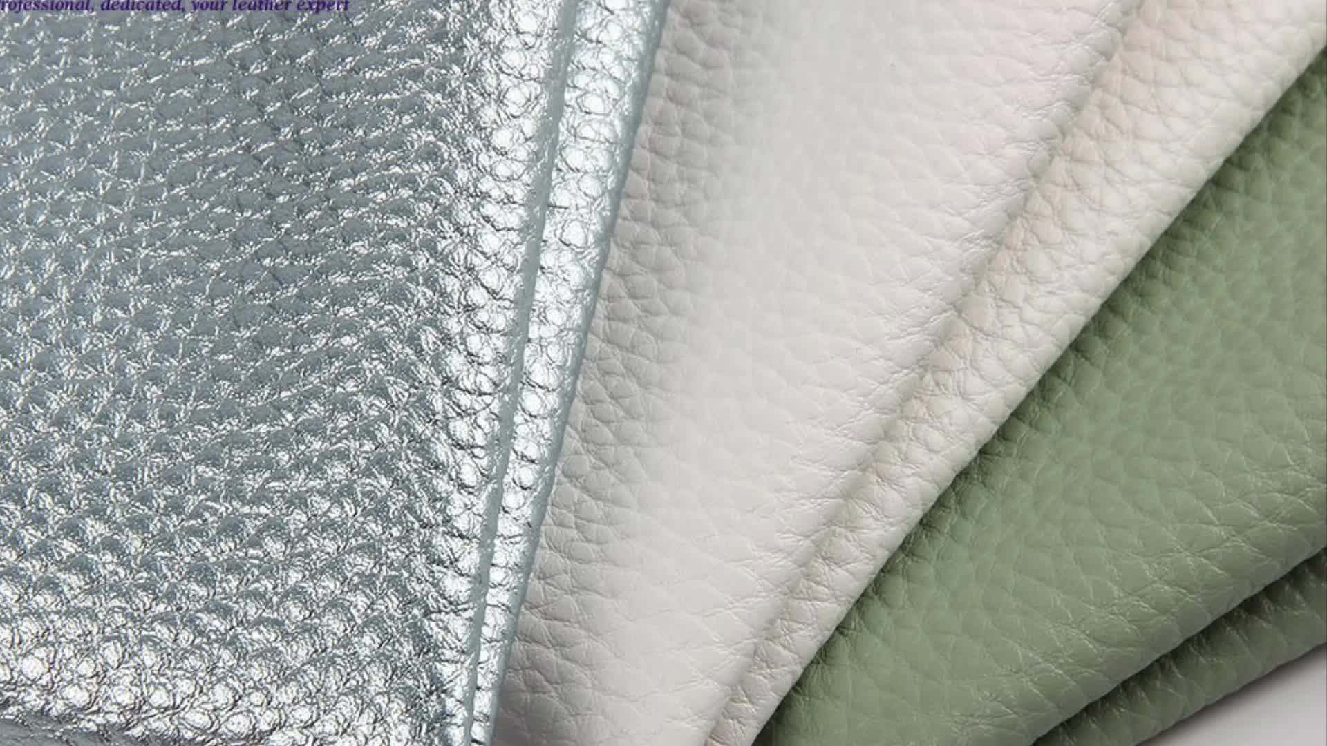 Nanli Nonwoven 0.9mm Litchi Grain Microfiber Suede Pu Leather For Bags