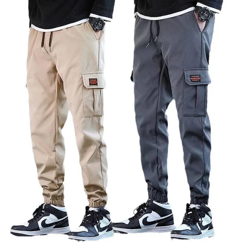 Men's Spring and Autumn Work Pants Leisure Long Pants Slim Fit Sports Pants Summer Student Hip-Hop Bootcut 2024 New