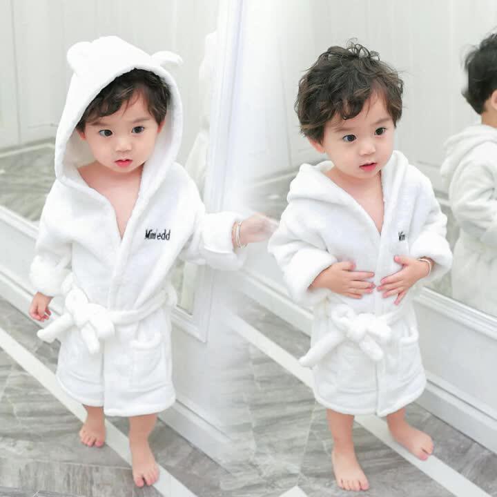 Premium Hooded Robe 100 Polyester Baby Bathrobe For Children China