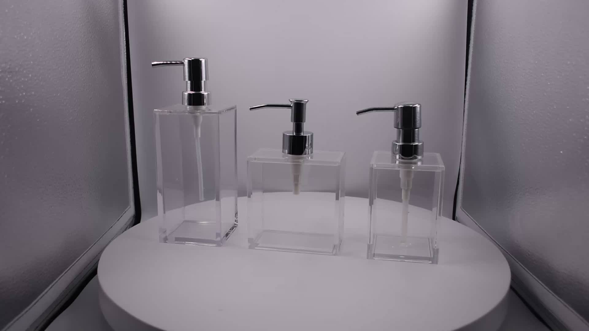 Acrylic Jar Glass Liquid Soap Dispenser With Foam Pump,Hand Sanitizer