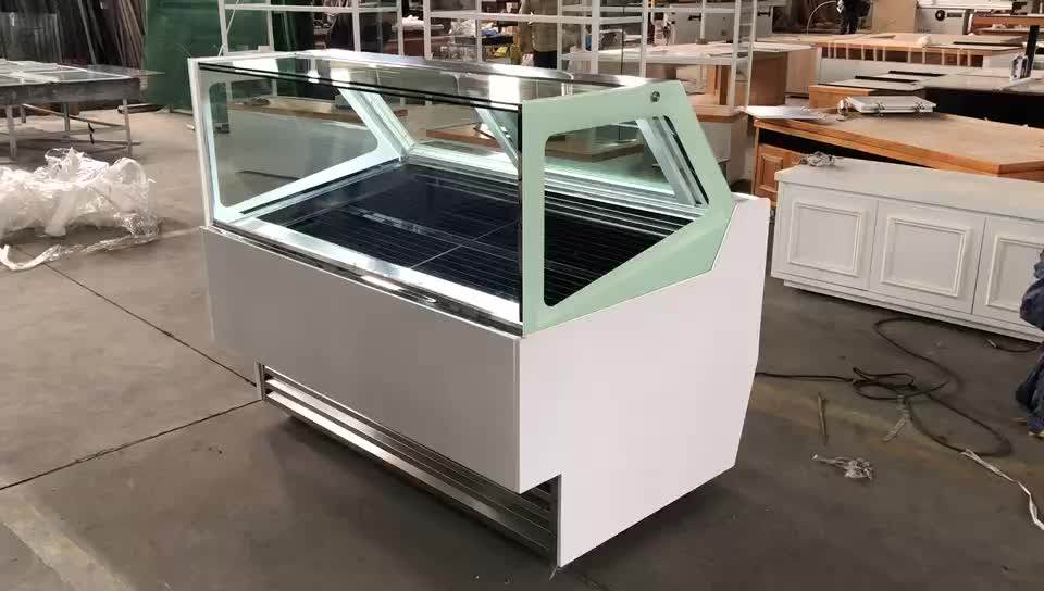 Newest Design Small Ice Cream Factory Gelato Display Freezer Buy