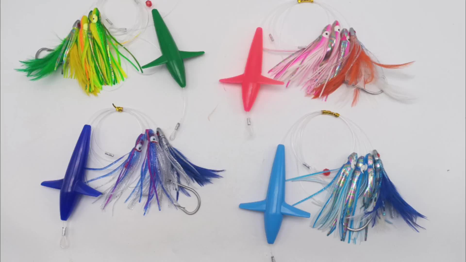 Lures Tuna Feather Fishing Teaser Birds Big Game Daisy Chain Dredge