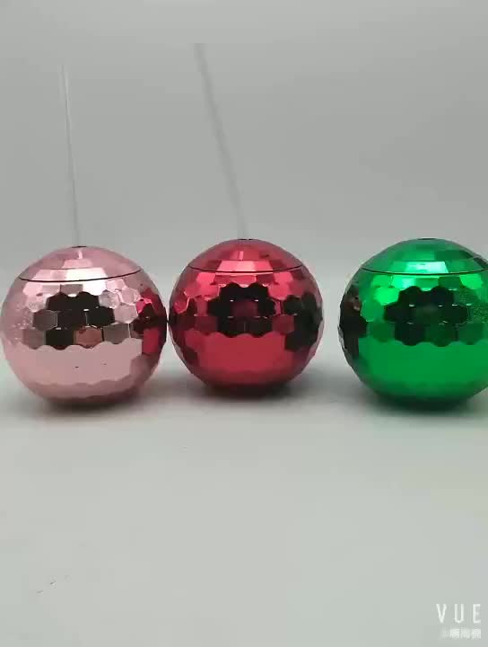 disco ball tumbler with straw