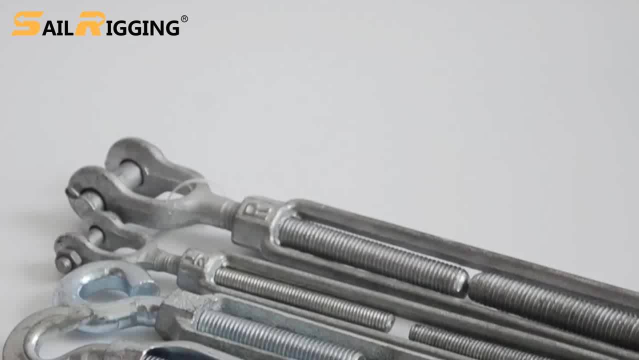 Stainless Steel 316 Turnbuckle M20 M24 Wire Rope Tension With Eye And