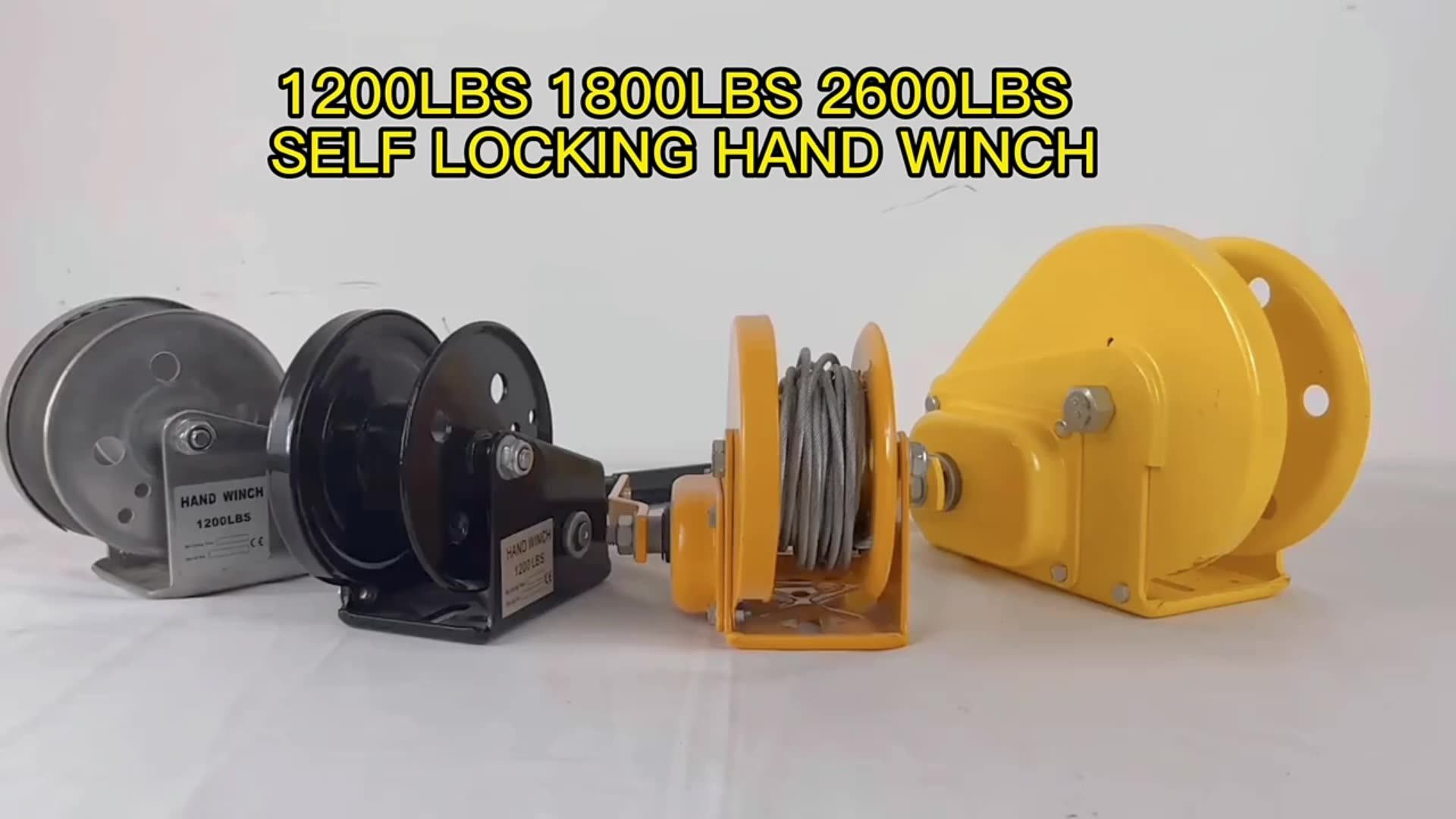 Baot 1200lbs Manual Hand Winch With Brake Automatic Hand Crank Tripod