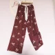 S Pajama Pants Cotton Silk Women's Summer plus size Loose Trousers Pregnant Women's Pajamas Women's Pure Ram Cotton Thin Wide Leg Long Single