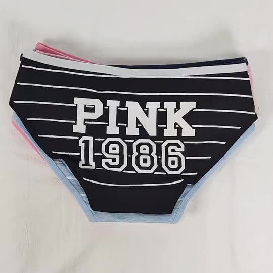 High Quality Cute 100 Pure Cotton Everyday Wear Panties Ladies Pink