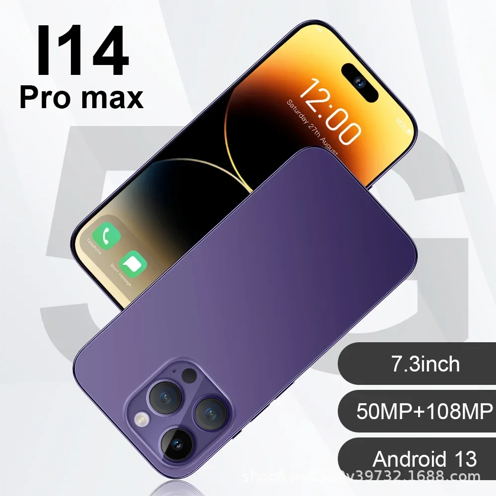 in stock new cross-border mobile phone i14 Pro Max Android smart phone 16 1T foreign trade digital factory price