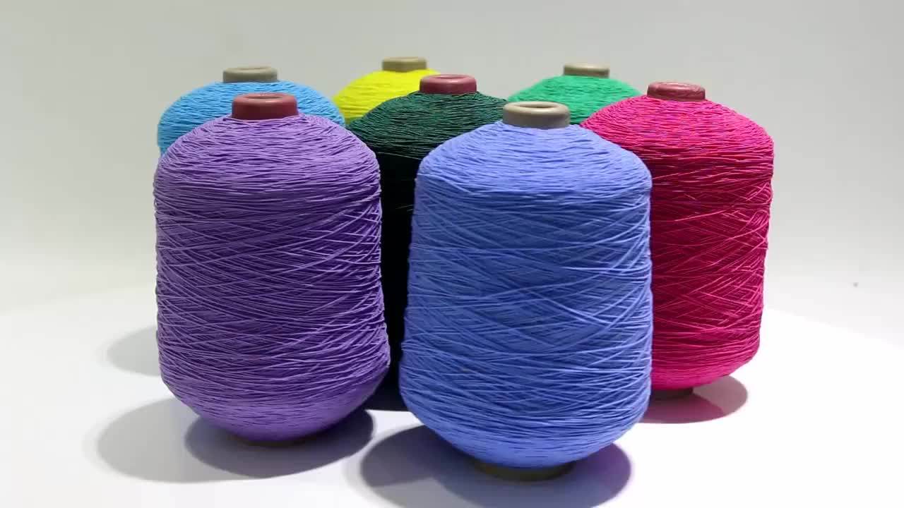 90 100 110 Rubber Latex Elastic Knitting Covered Yarn 150d For Socks