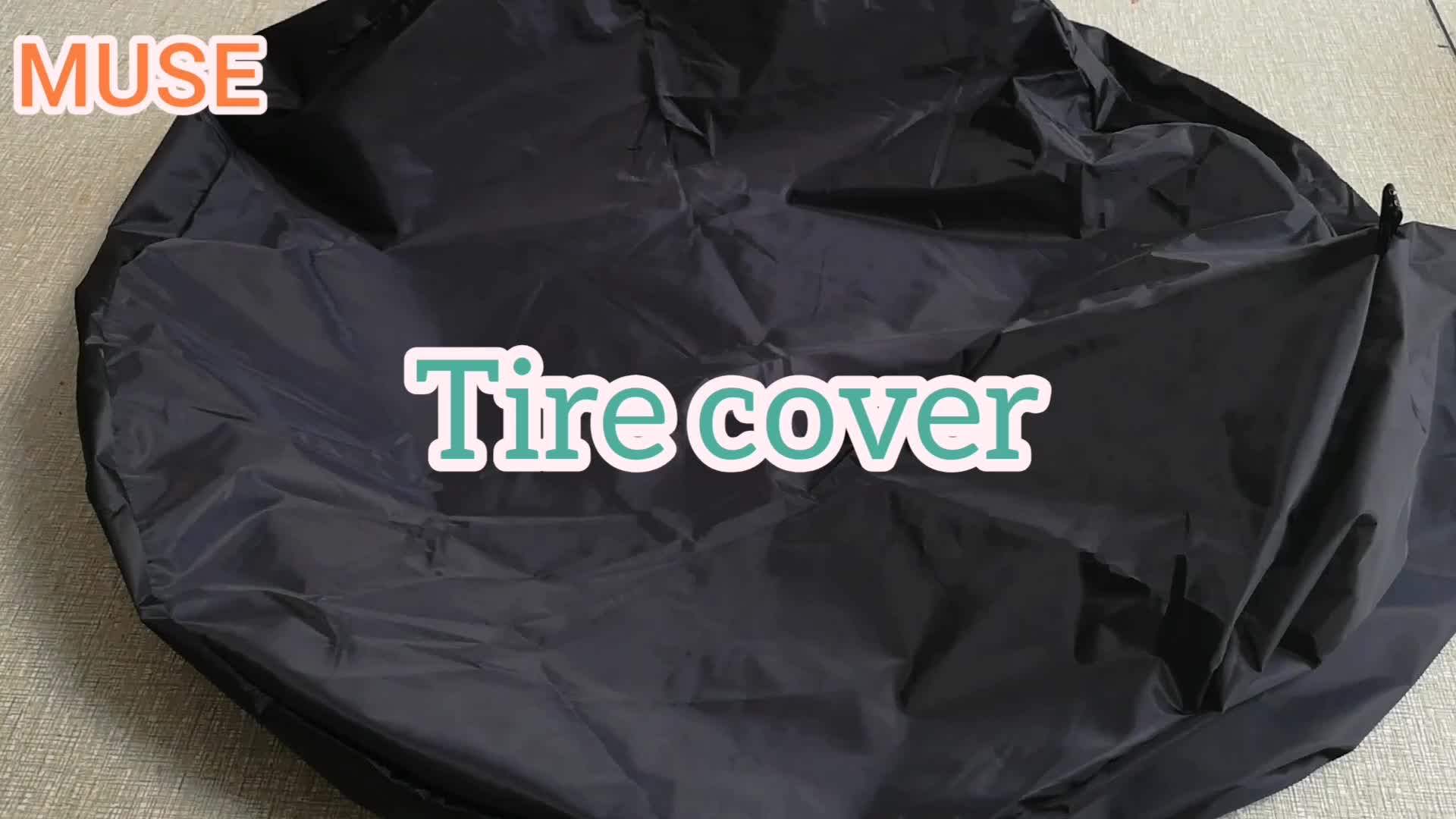 Black Spare Tire Cover Waterproof Dustproof Universal Spare Wheel Tire