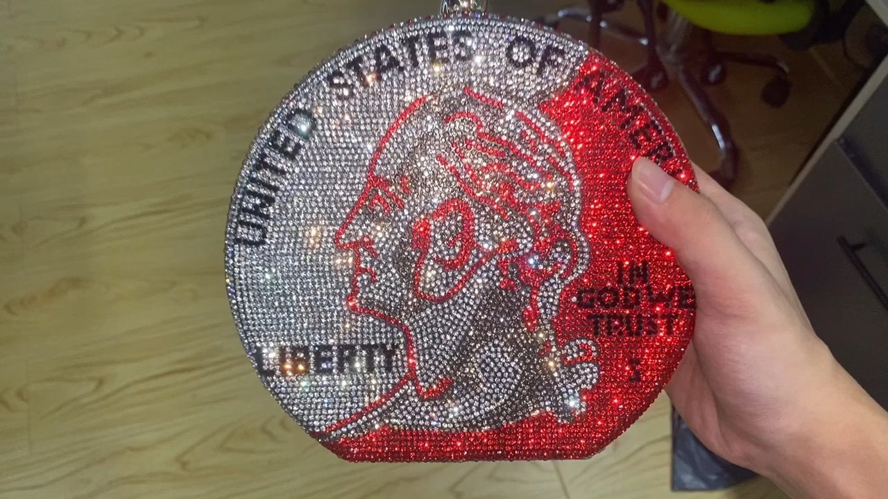 Coin Purse 2021 New Arrivals Dollar Bill Purse Crystal Money Bag Clutch