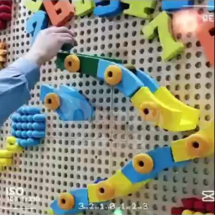 Hot Selling EVA Foam Building Blocks Kids' Interactive Wall Games Panel  Toys Early Educational Indoor Playground Wall Mounted