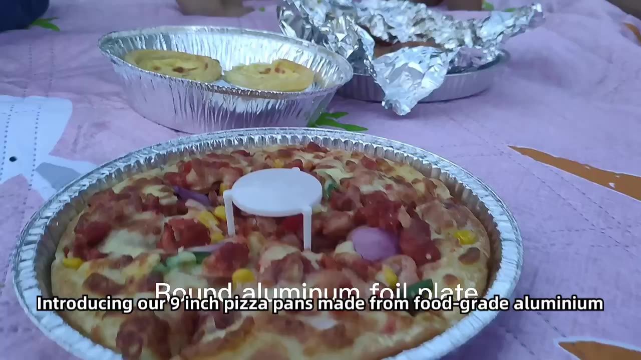 230x33mm Disposable Aluminum Foil Take Out Tray 9 Inch Disposable Pizza
