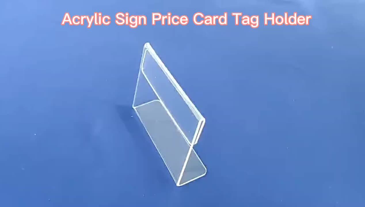 4X2CM Mini Clear Acrylic Sign Display Holder Price Name Card Tag Label